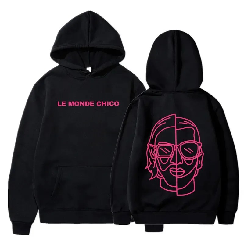 Y2k le monde chico hoodies rapper francês pnl álbum impressão gráfica moletom com capuz masculino feminino hip hop moda manga longa pullov