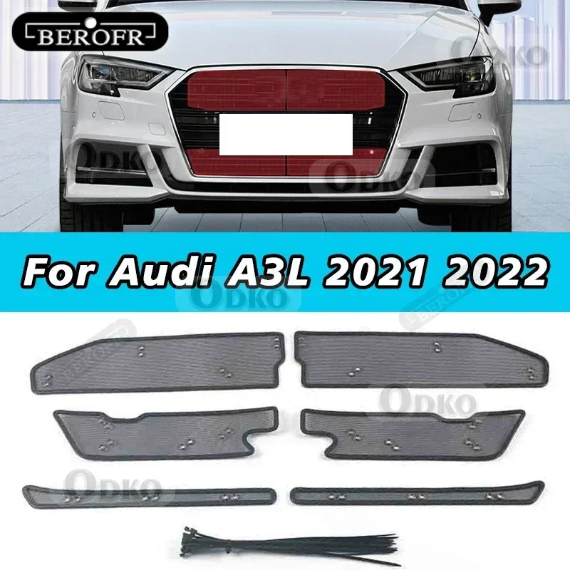 For Audi A3L 2021 2022 Accessories Insect-proof net decorative surface stainless steel water tank protective net cover patch