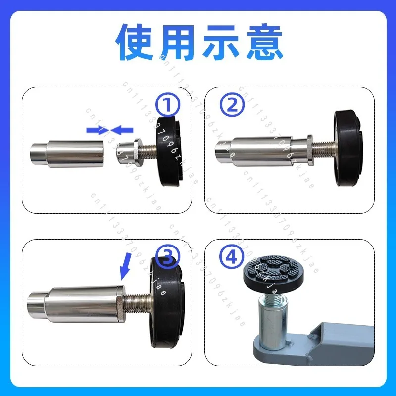 4pcs Car Lift Rubber Tray 2 Holes Heightening Feet Plus High Leg Pads Shaft Diameter 35mm 38mm 40mm 42mm 45mm