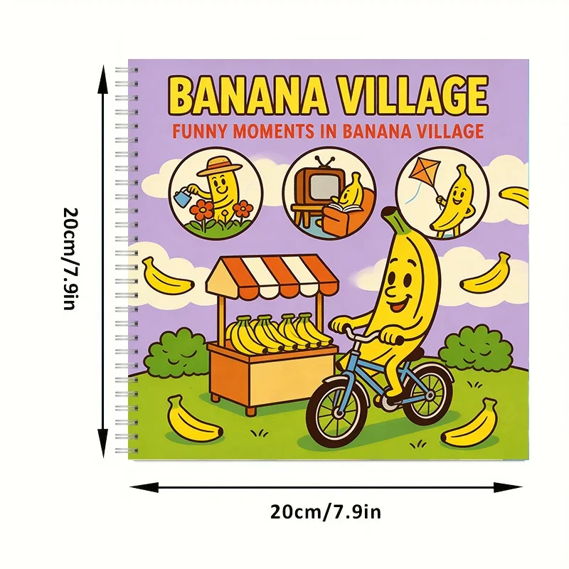 Banana Town Bold-easy Patterns Coloring Book for Adults Cute Drawing Book Perfect Gift for Birthday Back to School Art Supplies