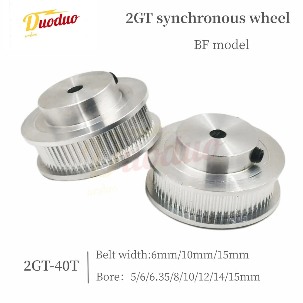 

2GT/GT2 Timing Pulley 40 Teeth Bore 5/6/6.35/8/10/12/14/15mm Tooth pitch 2mm Synchronous Wheels Belt Width 6mm/10mm/15mm 2GT40T