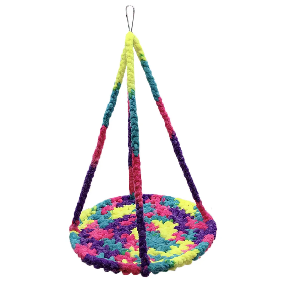 Hamster Hanging Nest Hand-Woven Woolen Yarn Hammock Pet Bed Random Color Small Pet Hut Warm Winter Nest for Hamsters