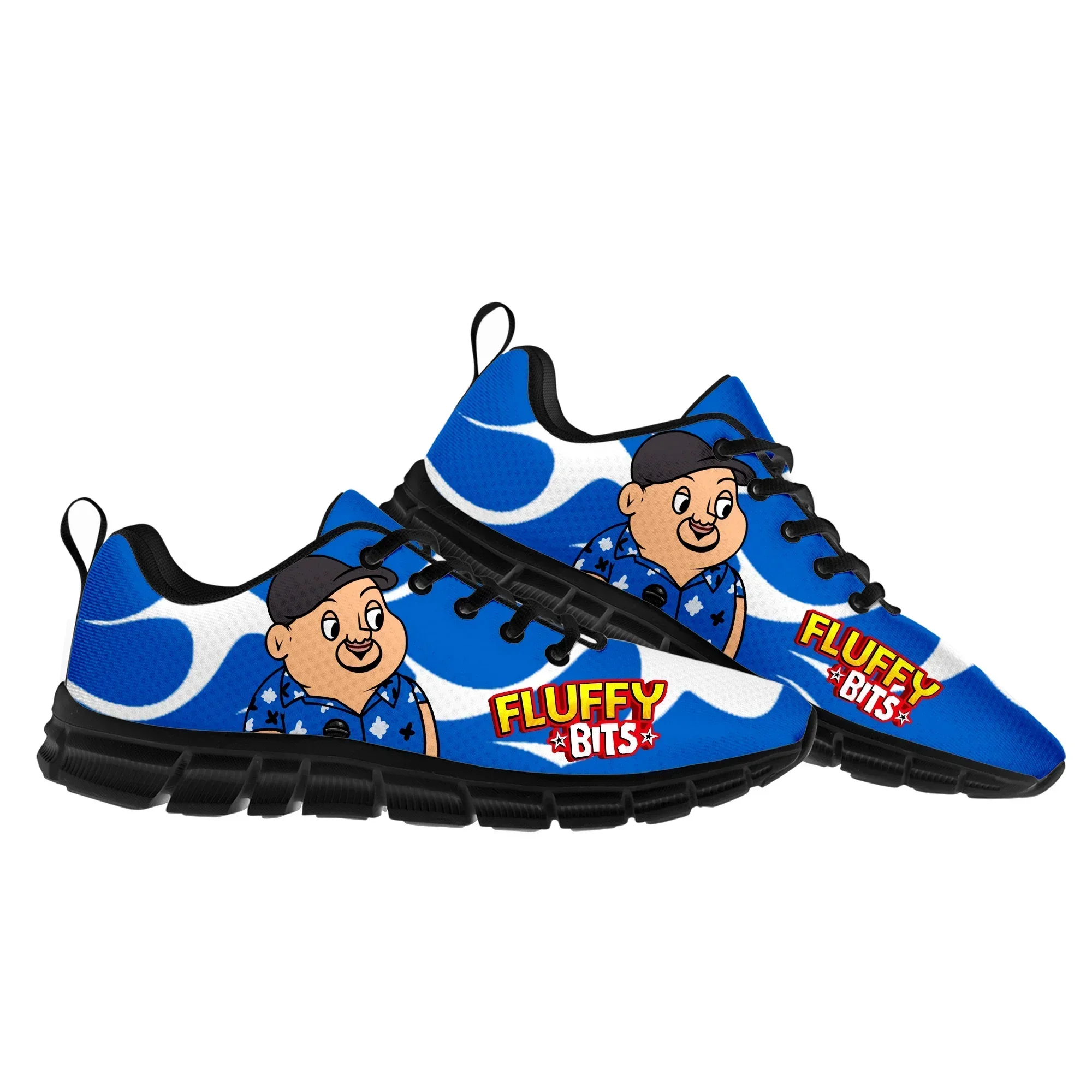 

Кроссовки Fluffy Bits Flats для мужчин, женщин и подростков, спортивная обувь для бега, высококачественная обувь с аниме-принтом, на шнуровке, из сетчатого материала.