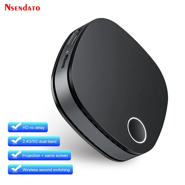 Adapter HDMI do bezprzewodowego wyświetlania 4K 60Hz 5G WiFi, dongiel odbiornik do telewizora, kompatybilny z H.265 Miracast Airplay dla Androida, iOS i Mac