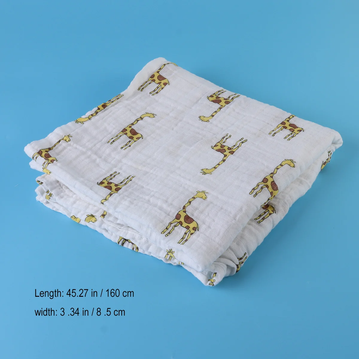 

Premium Cotton Baby Swaddle Blankets Giraffe Muslin Soft Breathable Absorbent Lightweight Warm Newborn Infant Shower Receiving