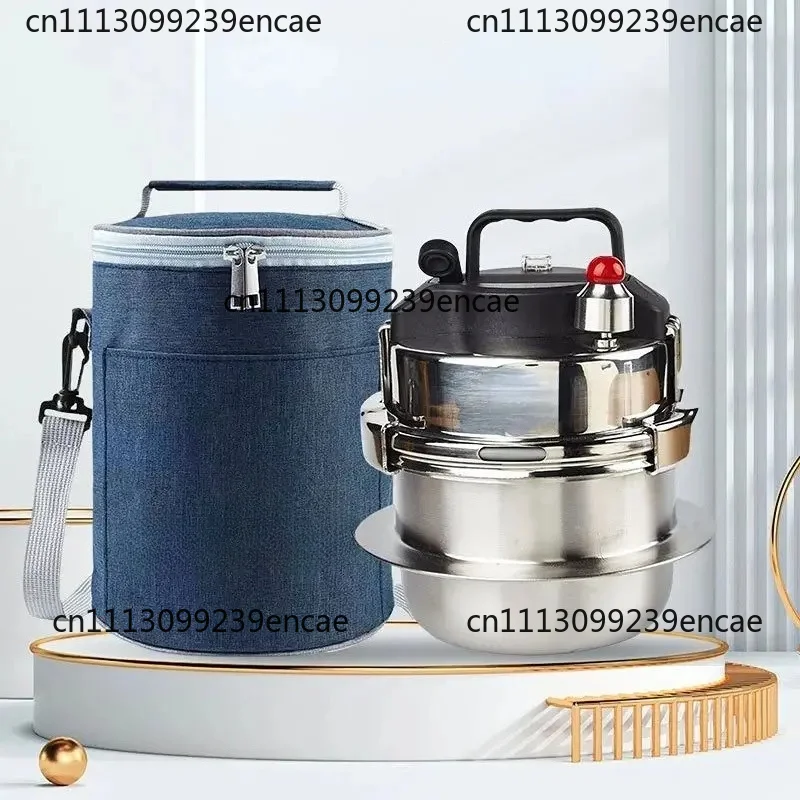 Universal Mini Stainless Steel Pressure Cooker Gas Induction Cooker Multifunctional Household Stew Pan Soup Pot Rice1.2L, 1.6L