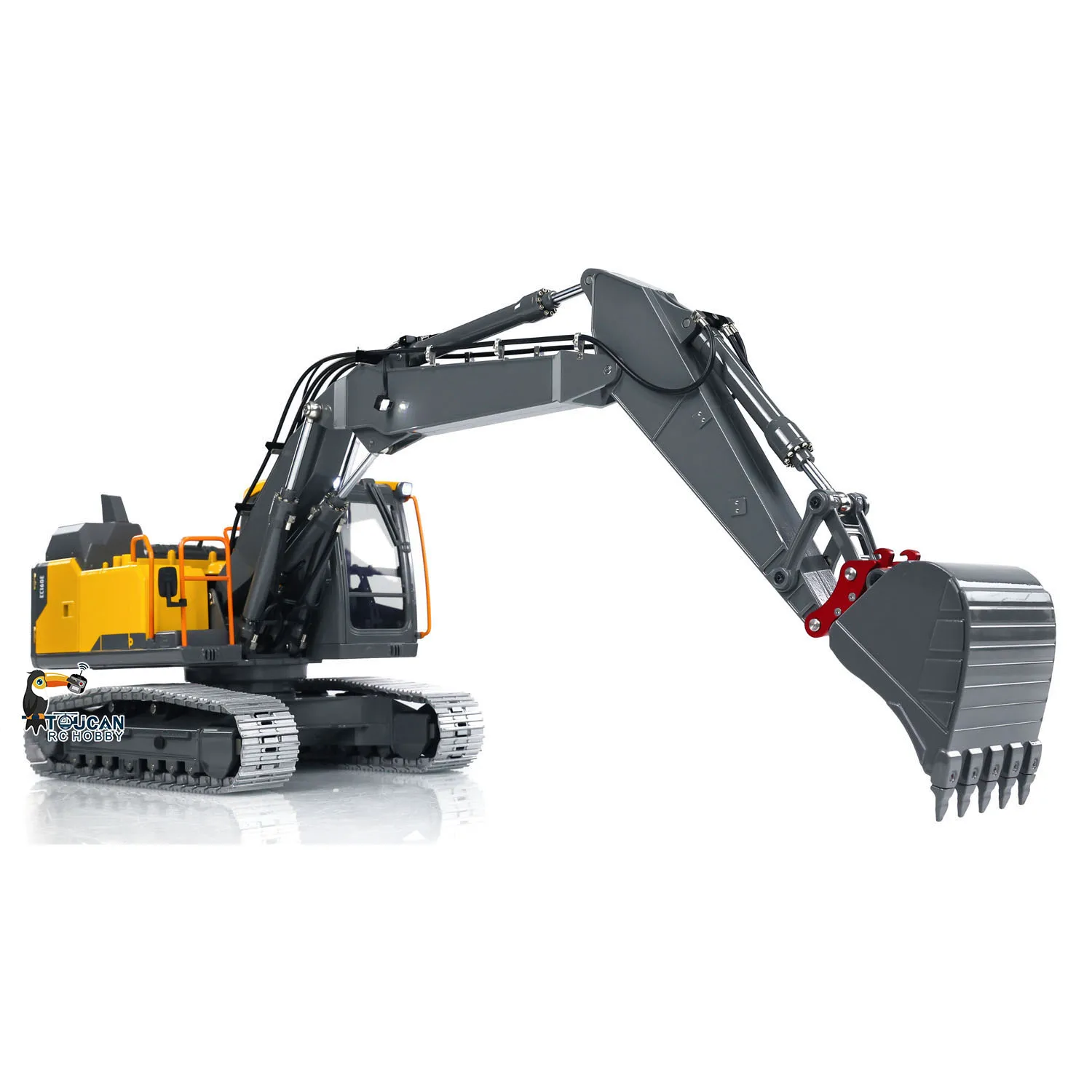 E010 1/14 EC160 RC Digger Modified 3-section Arm Hydraulic Excavator Excavator Model E111 Upgraded Arm RC Car Trucks Model Toys