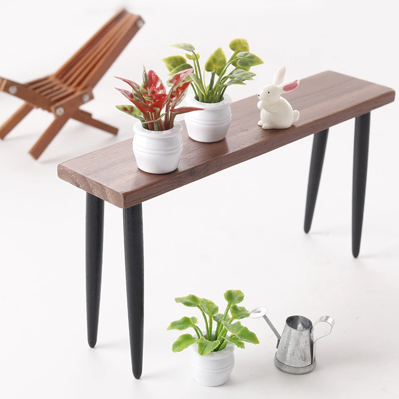 

3Pcs Plant Potted Model 1:12 Dollhouse Miniature Plant Decoration Micro Doll Home Landscape Garden Decor Accessories