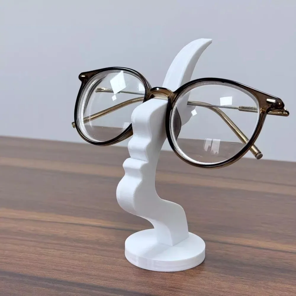 Curved Design Side-Face Shaped Eyeglass Holder Abstract Face Shaped Lightweight Eyewear Display Rack Practical Creative Artistic
