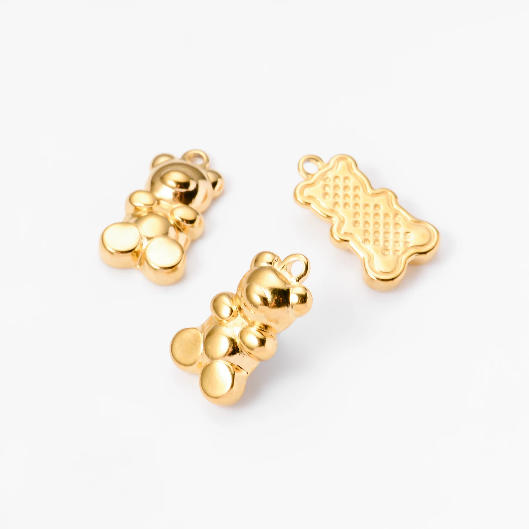 دلايات حيوانات لطيفة ، فولاذ مقاوم للصدأ ، دلايات مطلية بالذهب عيار 18 قيراط ، لوازم صناعة يدوية ، إكسسوارات القلادات والأقراط ، 2 *