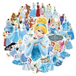 10/30/50pcs Disney Anime Cinderella Cartoon Stickers Decals DIY Phone Laptop Notebook Suitcase Diary Decoration Sticker Kids Toy