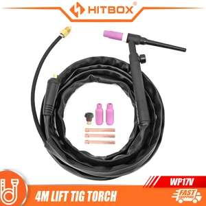 Tig Hitbox WP17V 13 Feet 4m 10-25mm Gas Burning Torch Tig Gas Burner 4m 10-25mm SR-17V AR-17V AD ARGON Tools 6 Main Slanding Sales for Refrigeration - №4