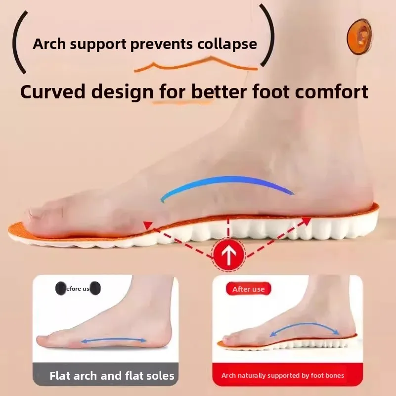 Extra Soft Shoe Insoles for Men Size 47 Anti Pain Long Time Standing Comfortable Large Size  Absorb Sweat 42 Deodorize 48