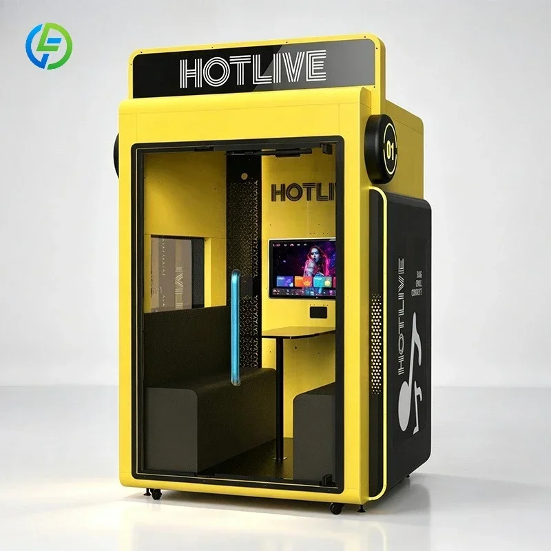 FL Customized Intelligent Unattended Karaoke Vending Machine Self-operated KTV Booth For Commercial Profit Project