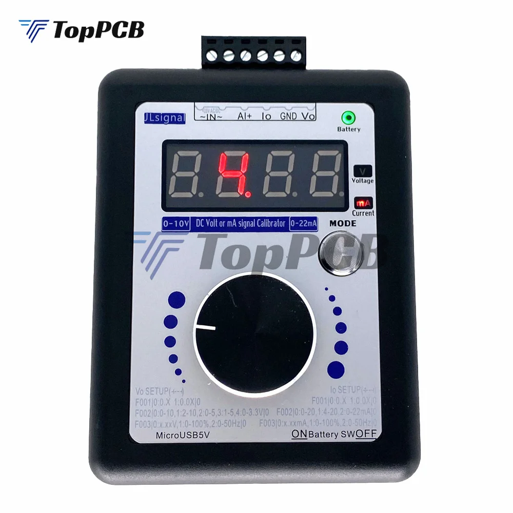 Type-C LED Digital Voltage Current Signal Generator 0-5-10V 4-20-22mA Adjustable Voltage Current for DCS PLC