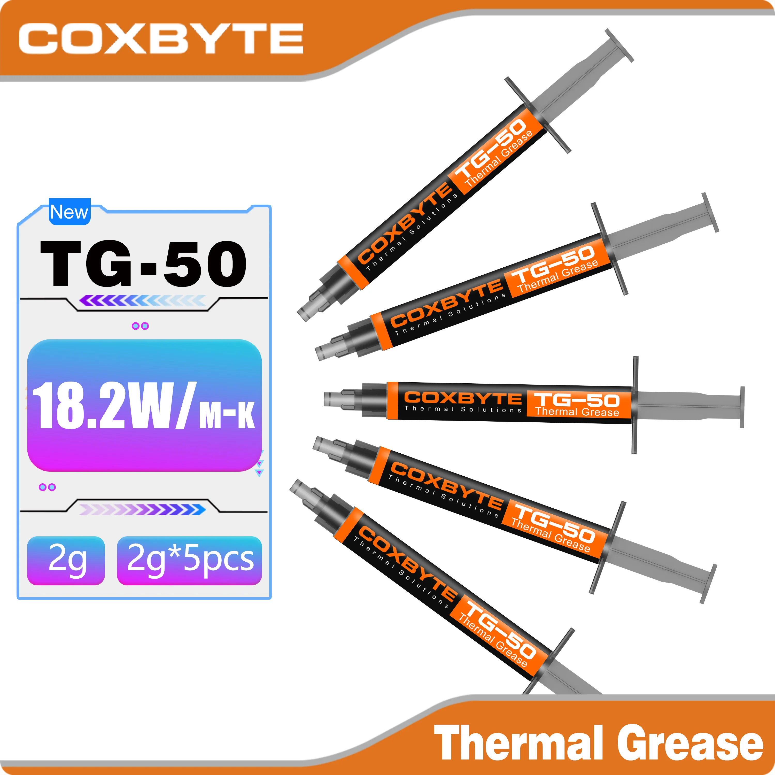 Coxbyte Koelpasta 18.2 W/mk voor CPU Koeler AMD Intel Processor Computer Koelventilator VGA GPU Compound Heatsink Gips