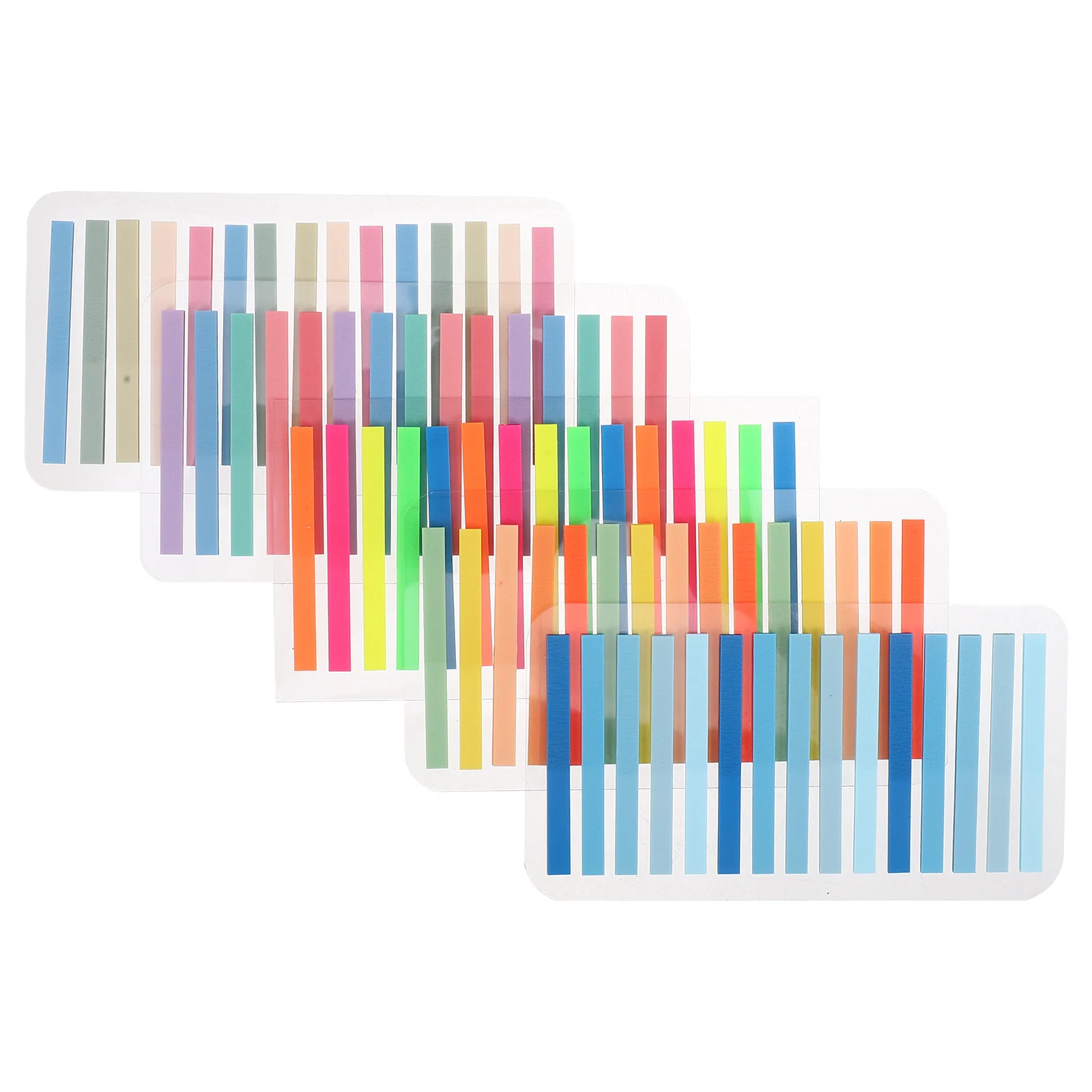 

5Sets Mini Index Tabs Slim Translucent Highlighter Tape Multicolored Sticky Page Markers for Reading Notes Books Binders