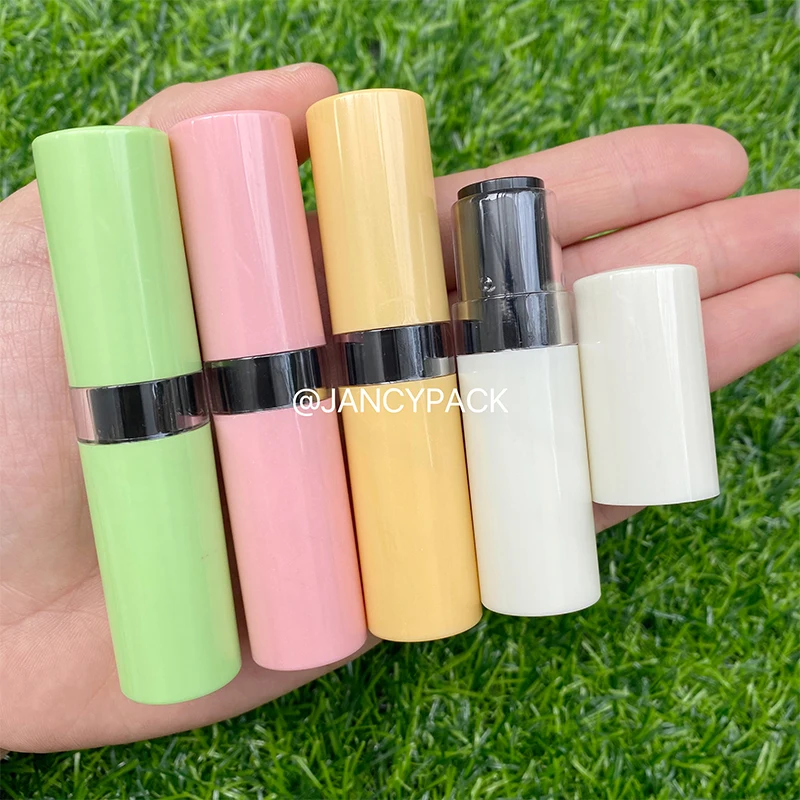 

Empty DIY Lipstick Tube Containers Bottles Popular colorful pink green PP Lipstick Tube Hot Cosmetic Packaging Lip Balm Tube