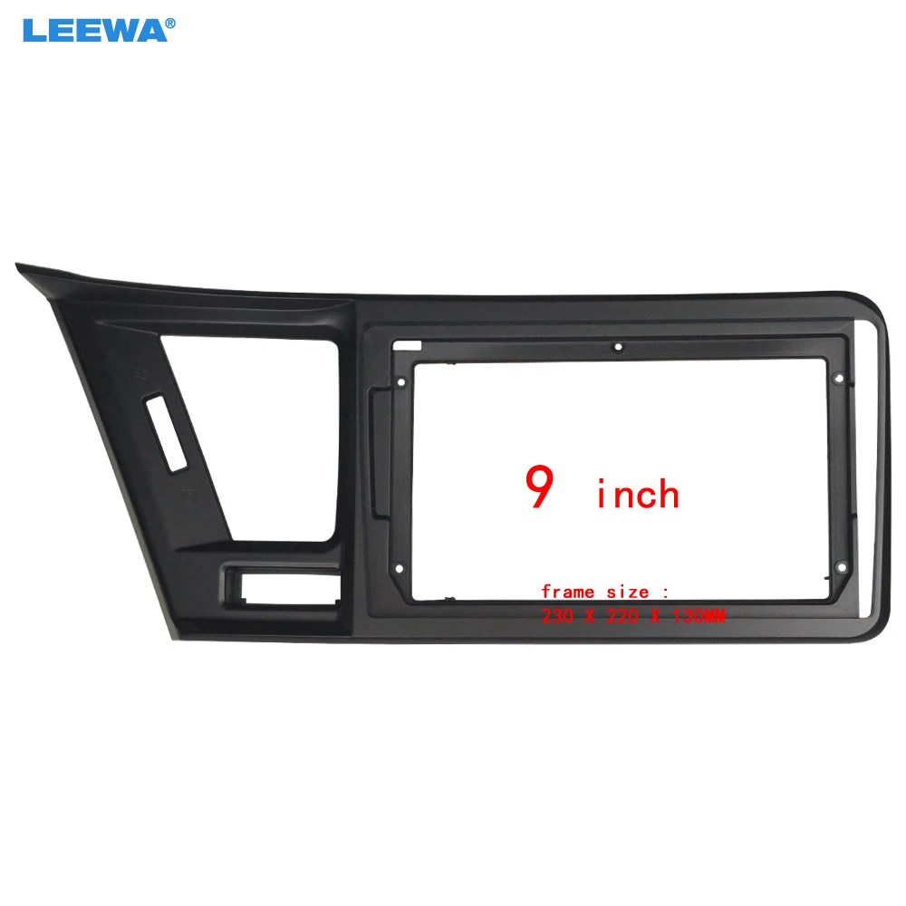 

LEEWA Car Audio 9" Big Screen Head Unit Dash Fascia Panel Frame Kit Adapter For Honda Spirior 2014-2017 (LHD) Radio Dash Frame