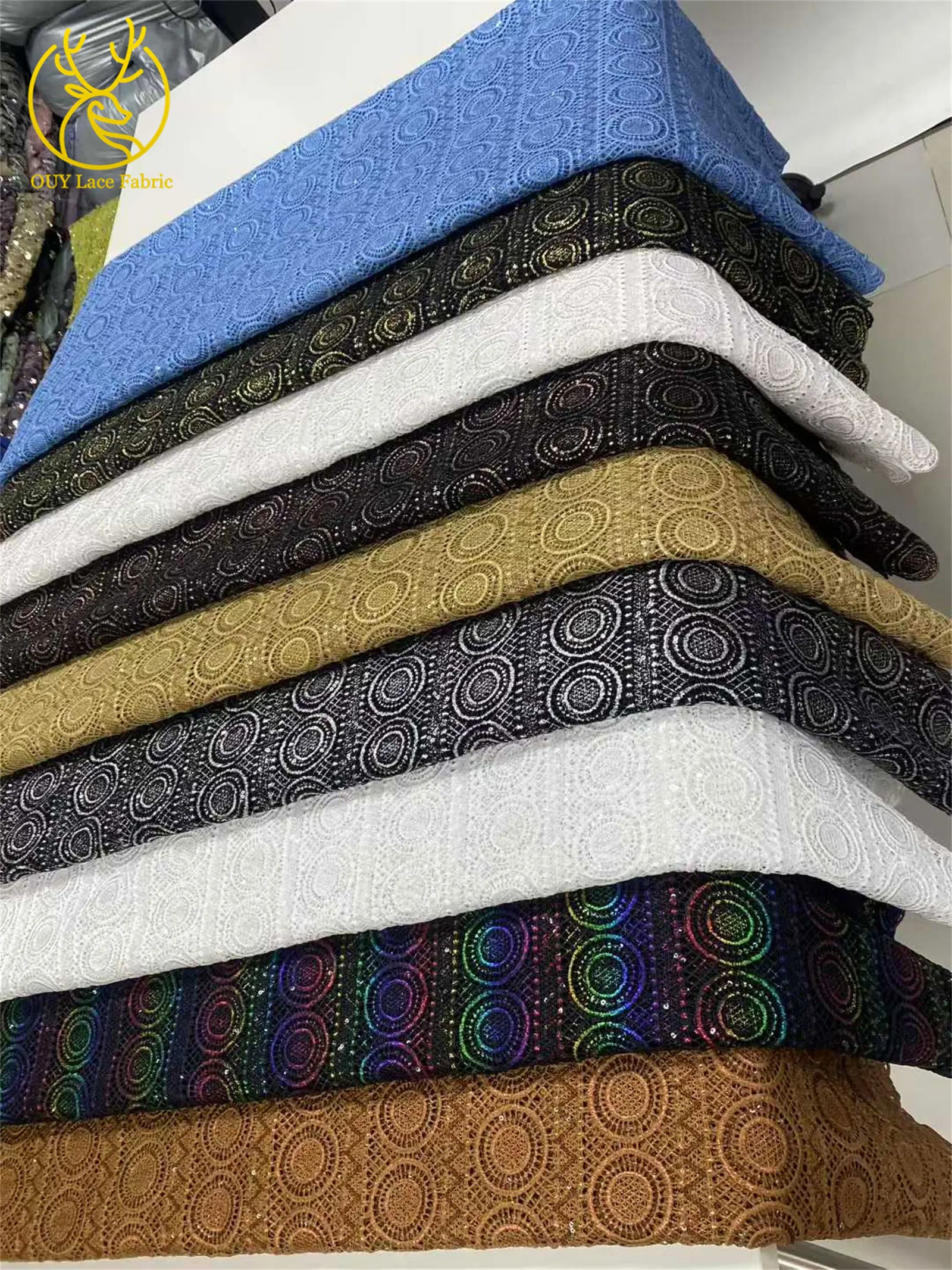 2025 أحدث قماش دانتيل جبر أفريقي 5 ياردات جودة عالية النيجيري حبل مطرز أقمشة الدانتيل لفساتين الحفلات المسائية