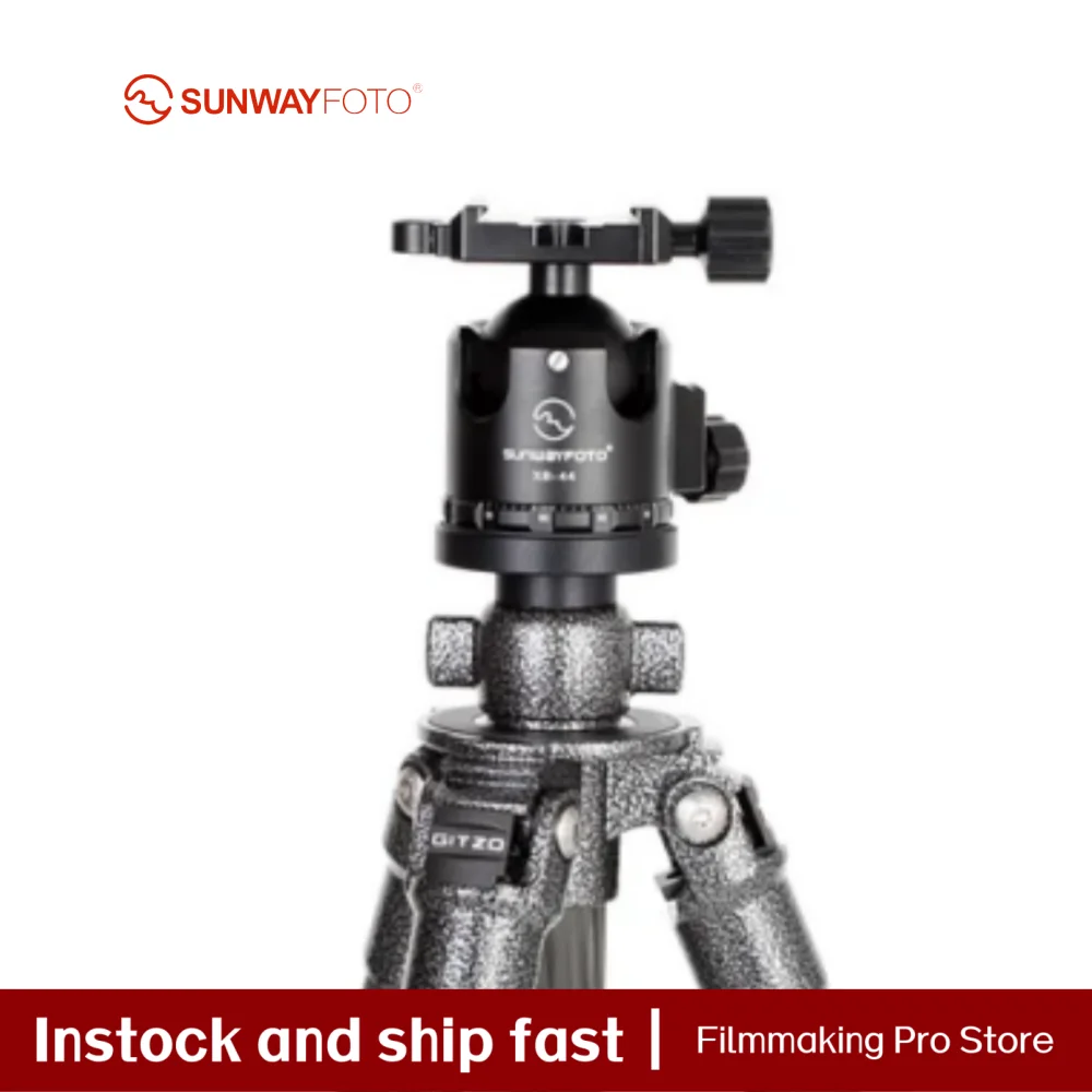 SUNWAYFOTO Series Superior Low-Profile Ball Head  With a Standard Screw-Knob Clamp