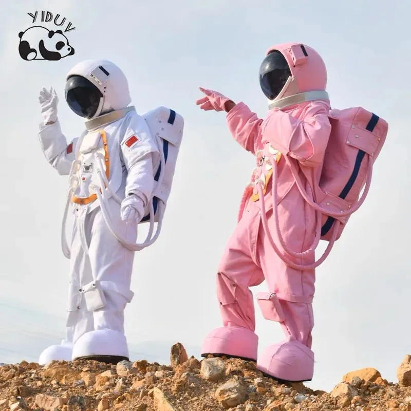 Halloween Astronaut Space Suit Cosplay Anime Doll Clothing Set Helmet Adult Children Cartoon Role Playing Clothes For Birthday