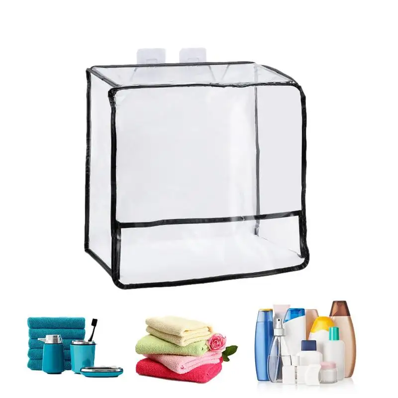 Bathroom Bag Bathroom Storage Bag Waterproof Large Opening Transparent And Wall Mounted Design Multipurpose Hygiene Travel Bagg