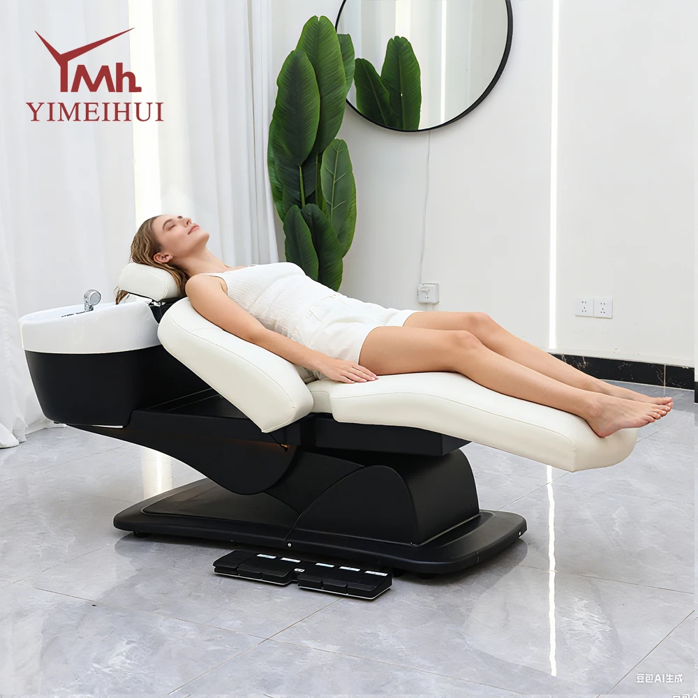 Head Spa Head Water Therapy Shampoo Bowls And Chairs Electric Back Shampoo Chair Massage Shampoo Chair