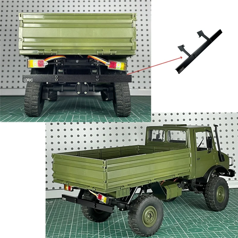 LD-P06 Metal Rear Bumper for LDRC LD-P06 LD P06 Unimog 1/12 RC Truck Car Upgrade Parts Accessories,1