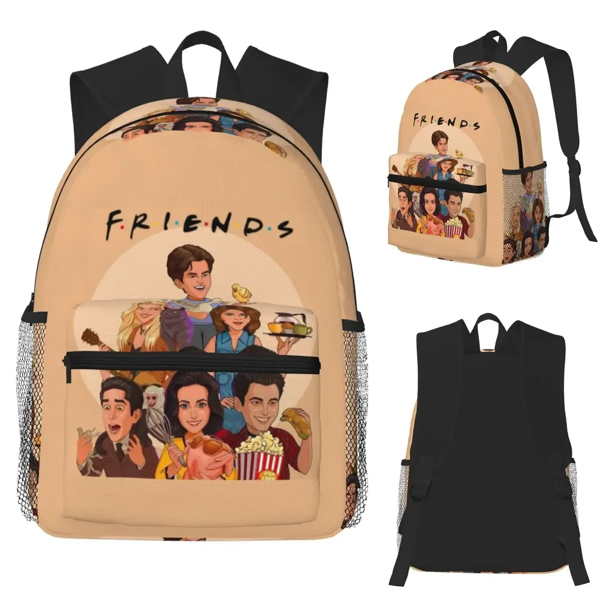 Friends TV Student Backpack School Bag Hiking Travel Daypack for Boys Girls Fashion Bookbag Shoulder Bags