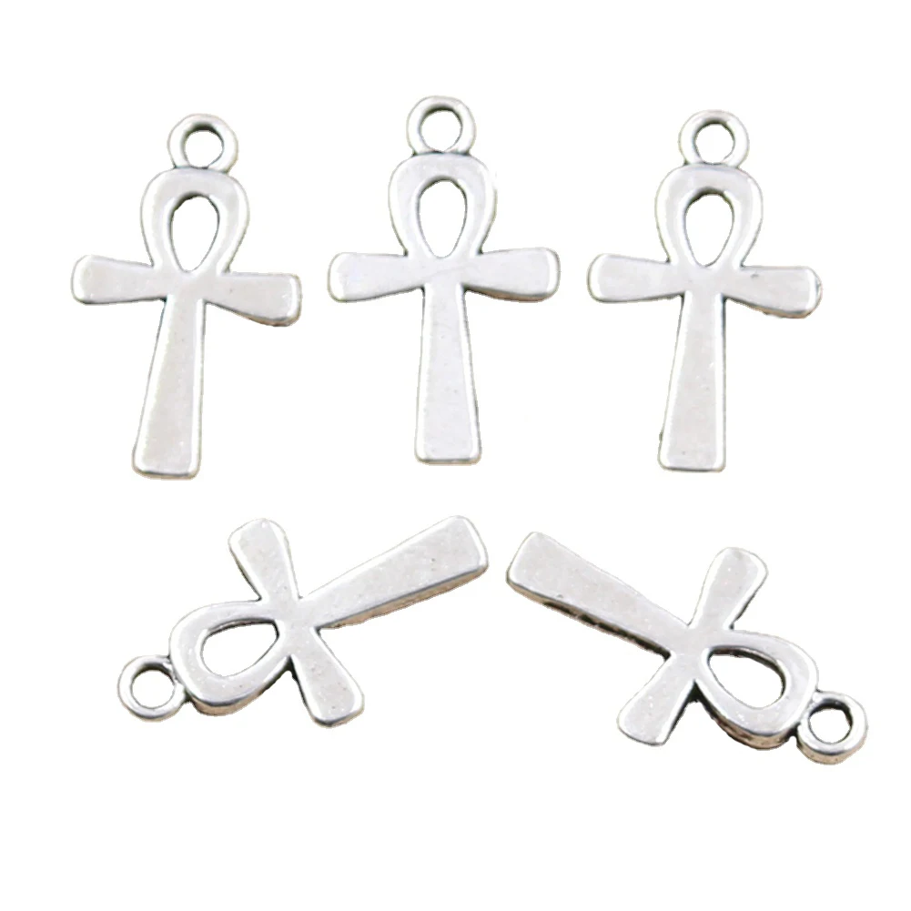 15pcs Charms Egyptian Ankh Life Symbol Cross 22x13mm Antique Making Pendant fit,Vintage Tibetan,DIY Handmade Jewelry