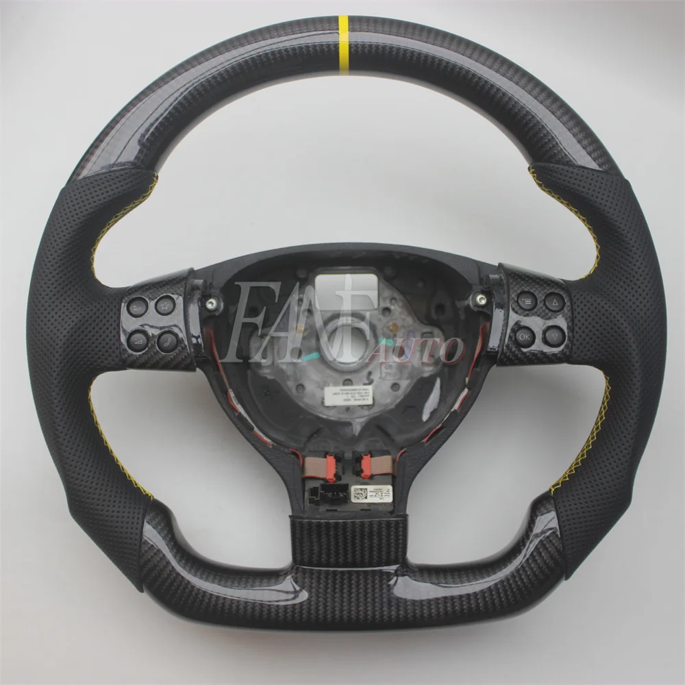 Custom Replacement Real Carbon Fiber Steering Wheel for VW Volkswagen Golf 5 Jetta Mk5 GTI R32 EOS Passat B6 Bora