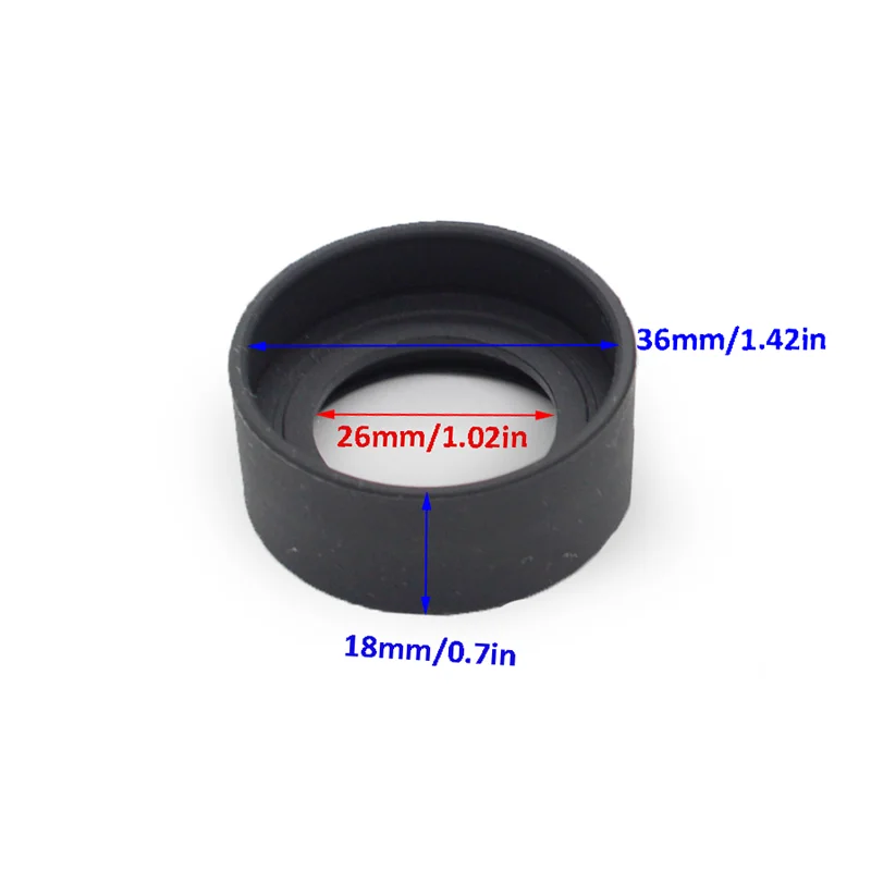 2PCS Telescope Monocular Binoculars Biological Stereo Microscope Rubber Eyepiece Eye Cups Caps Eye Guards Cylinder Foldable