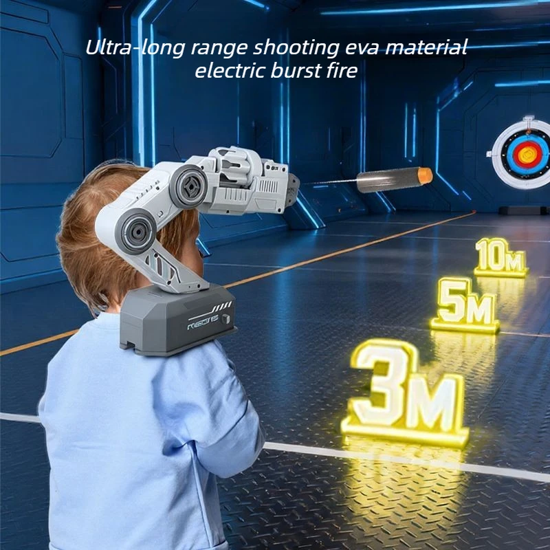 Mechanical Arm Electric Toy Gun Rechargeable Remote Control Mechanical Toys Gun Sensory Follow Toys Guns Set Adult Birthday Gift