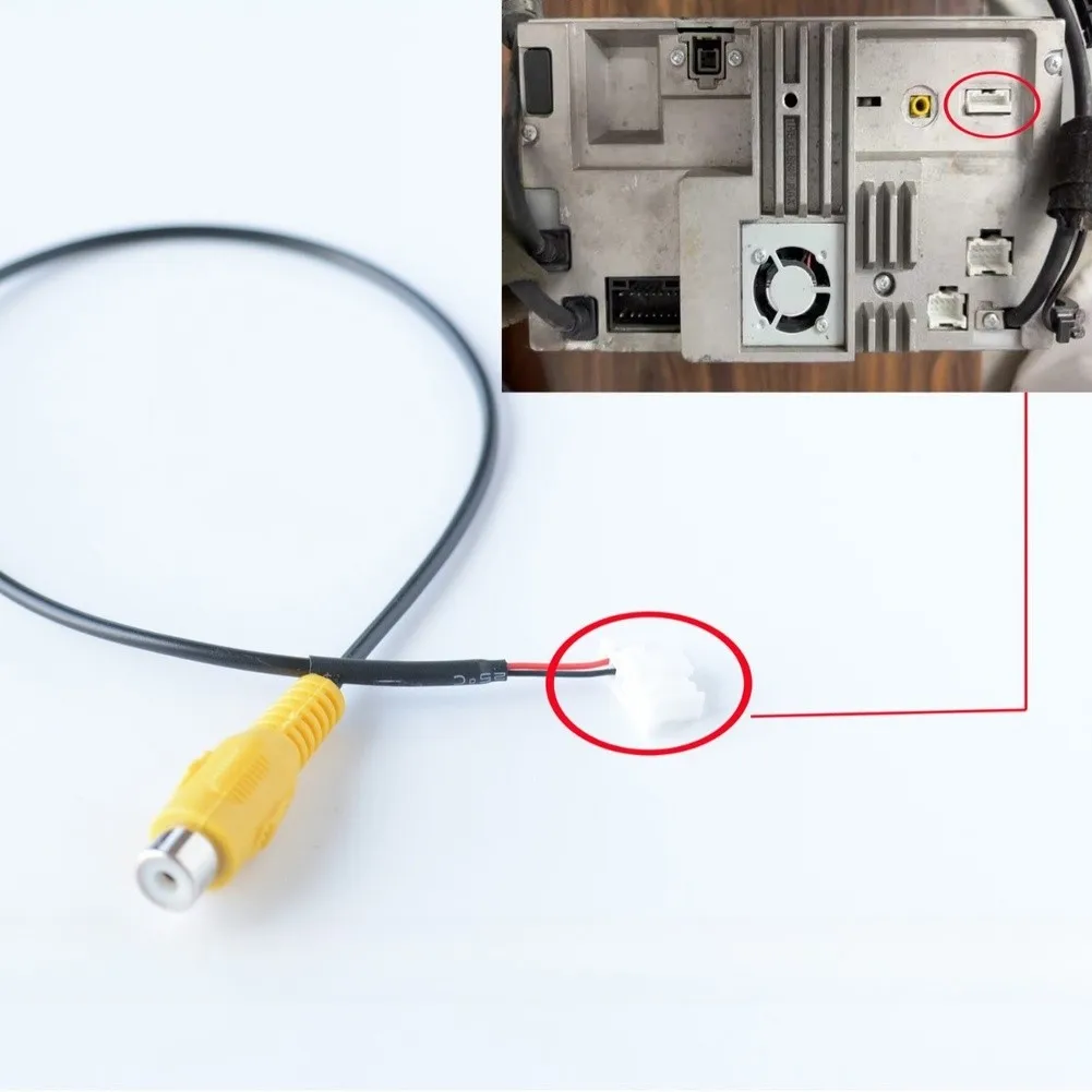 Car Camera Input Cable 22CM For Alpine Audio- Head Unit FOR RCA Video Output For Backup Camera Connection For Car Audio- Systems