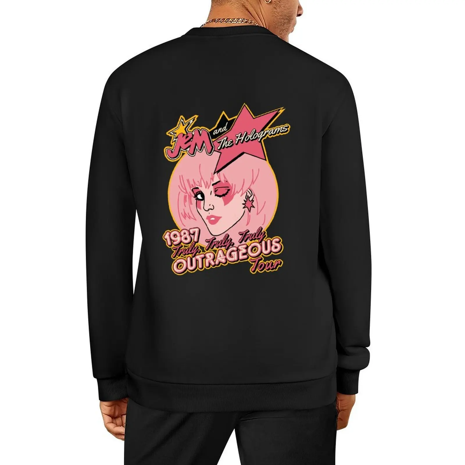 Jem and The Holograms Tour Pullover men's coat graphic t shirts men blouse korean style clothes aesthetic sweatshirts