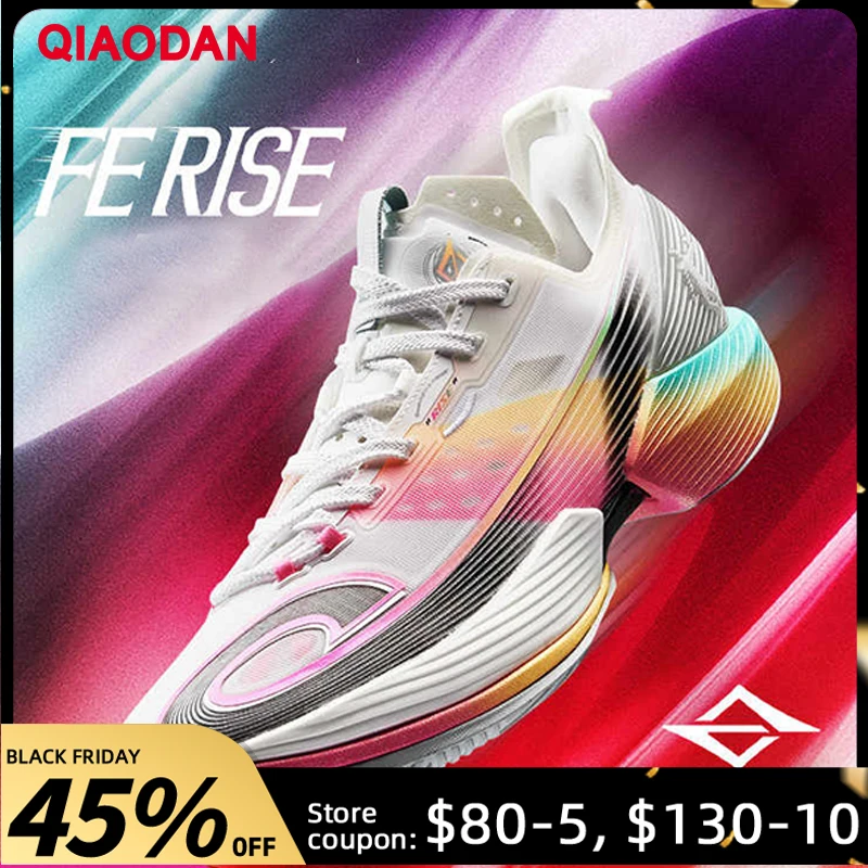 

QIAODAN FE RISE Professional Practical Carbon Plate Basketball Shoes Men Rebound Low-top Anti-skid Running Sneakers QDA013251177