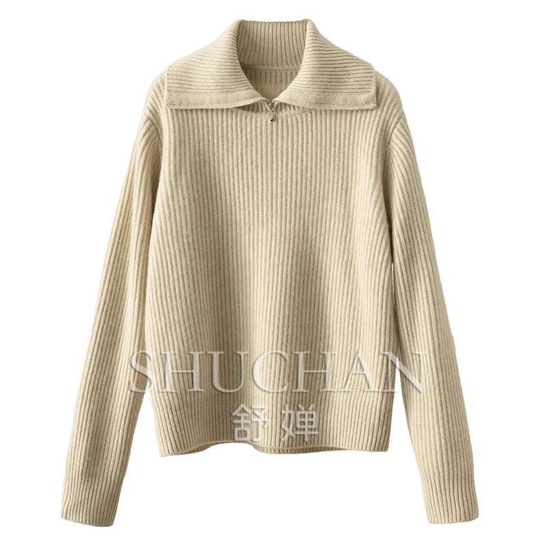 

lazy and relaxed, warm luxury 100 cashmere long-sleeved sweater women sueter mujer invierno pull femme sweater mujer