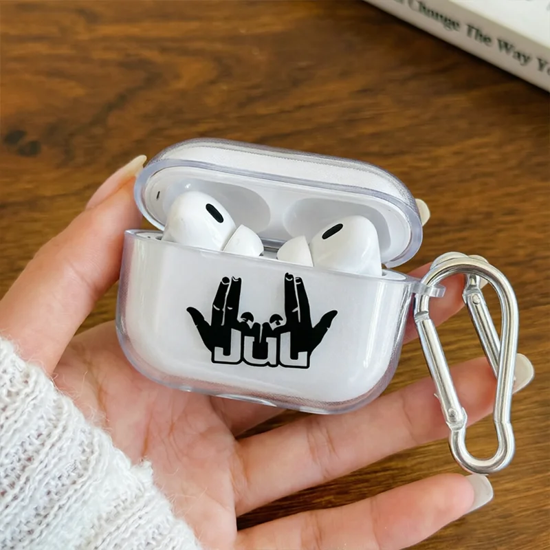 Jul rapper Earphone Protector Case AirPods Pro/Pro2 singer Jul logo TPU AirPods 3/4 Wireless Earphone Protector Cover Fans gift