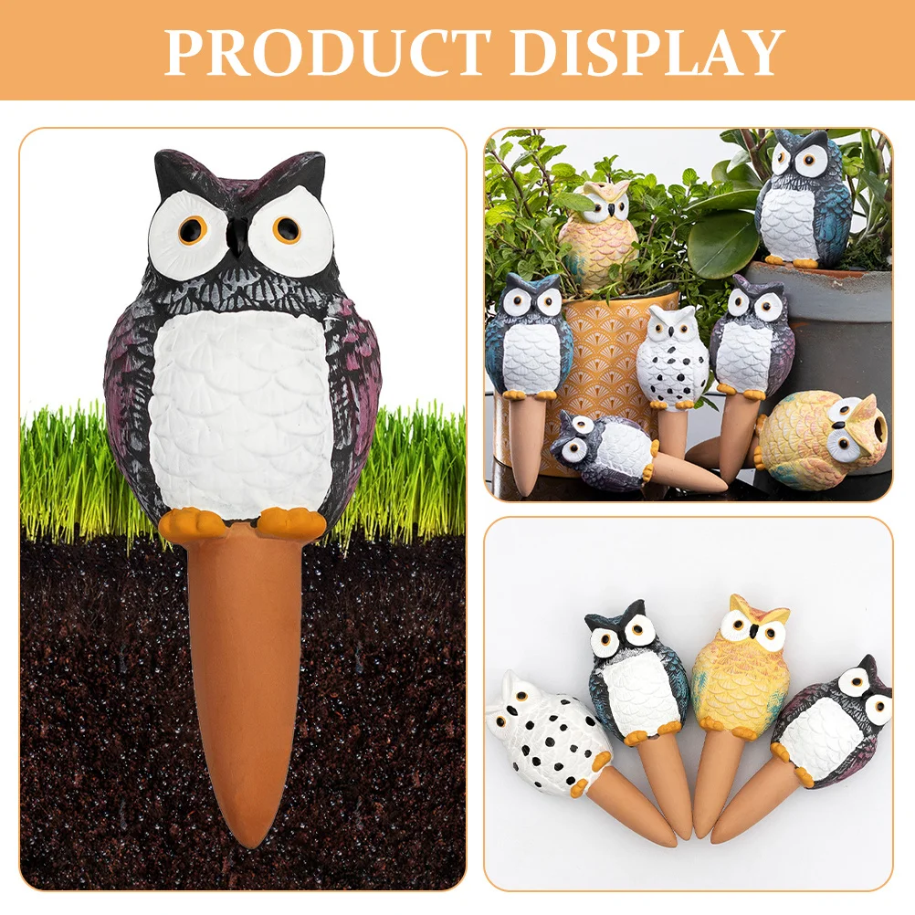 

4Pcs Owl Shaped Automatic Plant Watering Device Self Watering Spike for Potted Plants Indoor Garden Succulent Waterer Tool