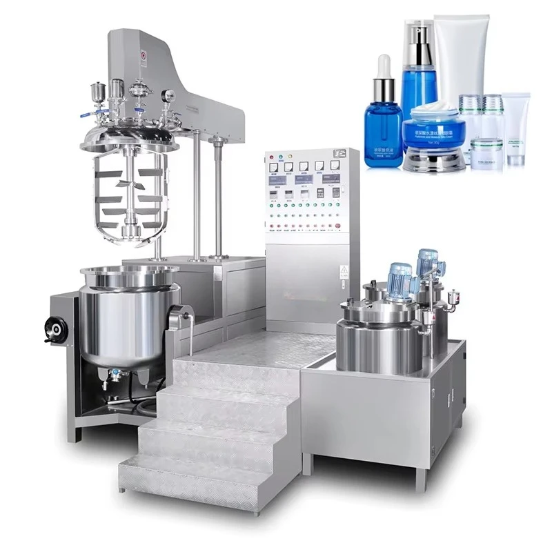 High Shear Vacuum Homogenizer 200L Cosmetic Lotion Body Scrub Mixing Manufacturing Machine