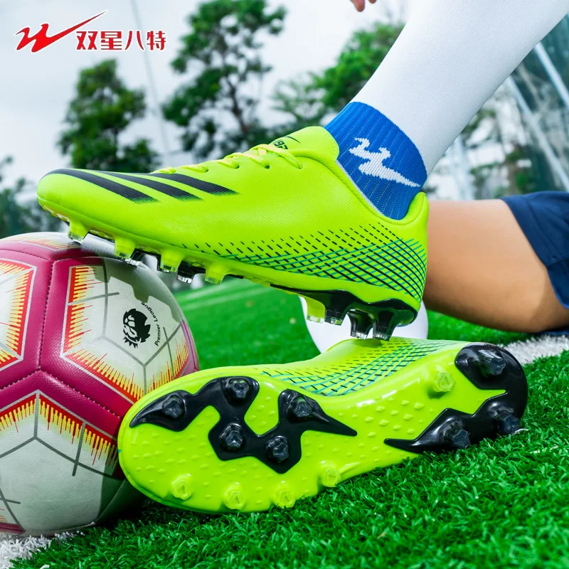 

Adult Kids Football Shoes Long and Short Studs Youth Style Non Slip Breathable Professional Match Training Footwear