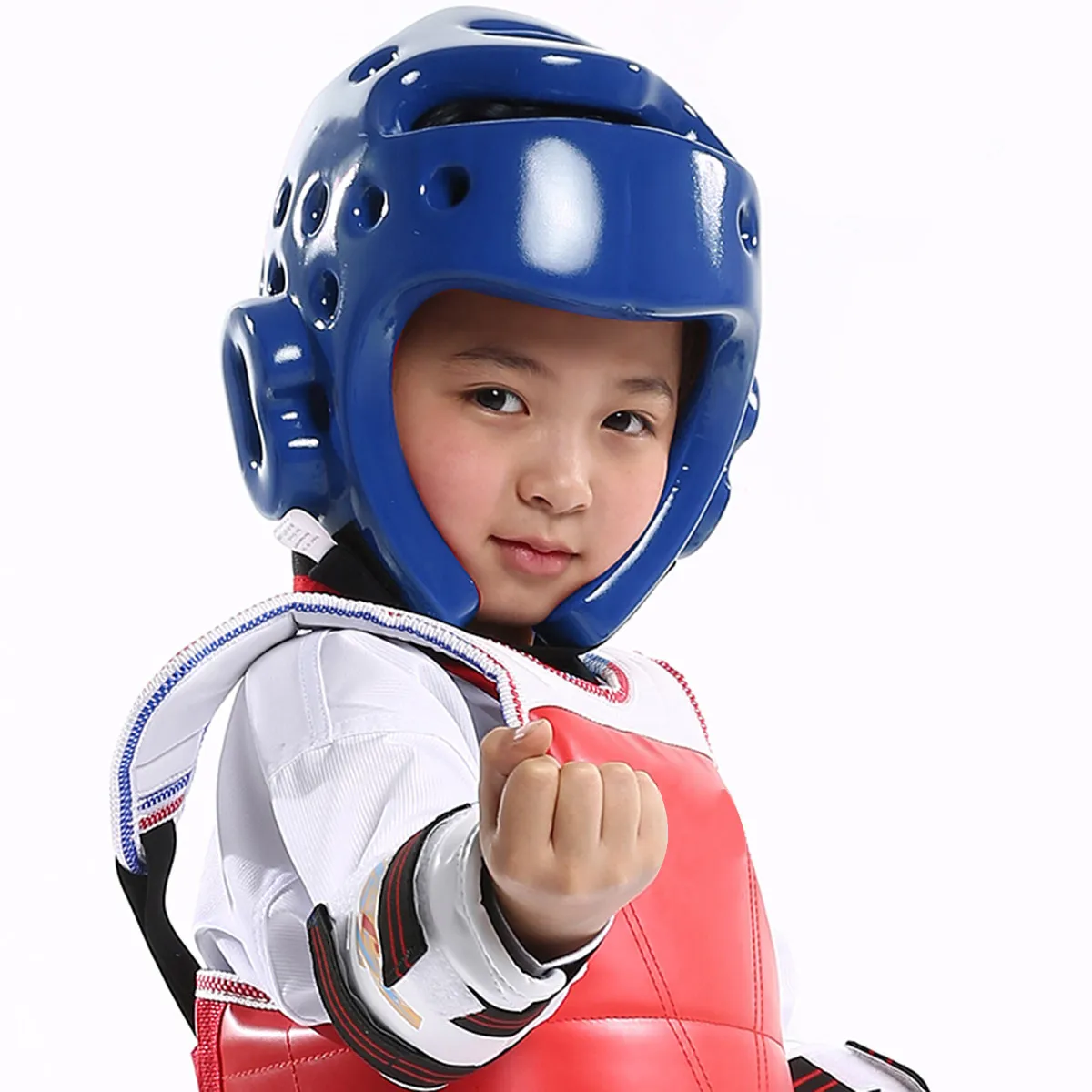 Children Protective Thicken Eva Taekwondo with Ear Forehead Back Protection Breathable Ventilation for Boxing