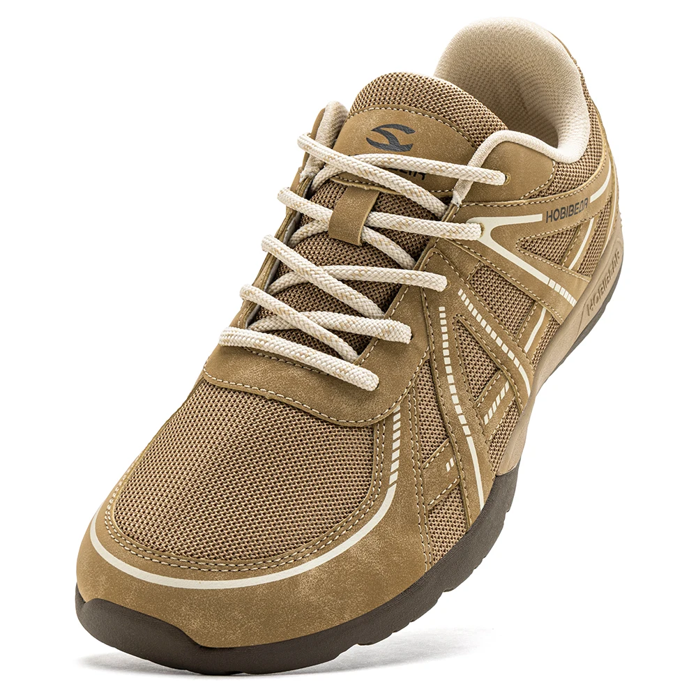 HOBIBEAR Barfuß-Laufschuhe mit breiter Zehenbox, Unisex Cross-Training-Sneaker, klassische Retro-Schnürschuhe – Detail 1