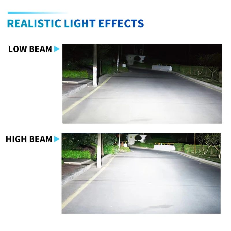 DAWNKNIGHT A80 H7 Led With Lens 100W/Pair H11 9005 9006 Led Projector Lenses Hi/Lo Beam Canbus Turbo LED Bulbs LHD 12V 6000K