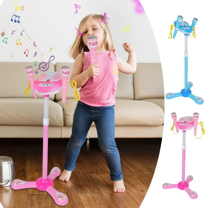 Microphone debout avec support pour enfants, machine de karaoké, ensemble de jeu pour enfants, jouets