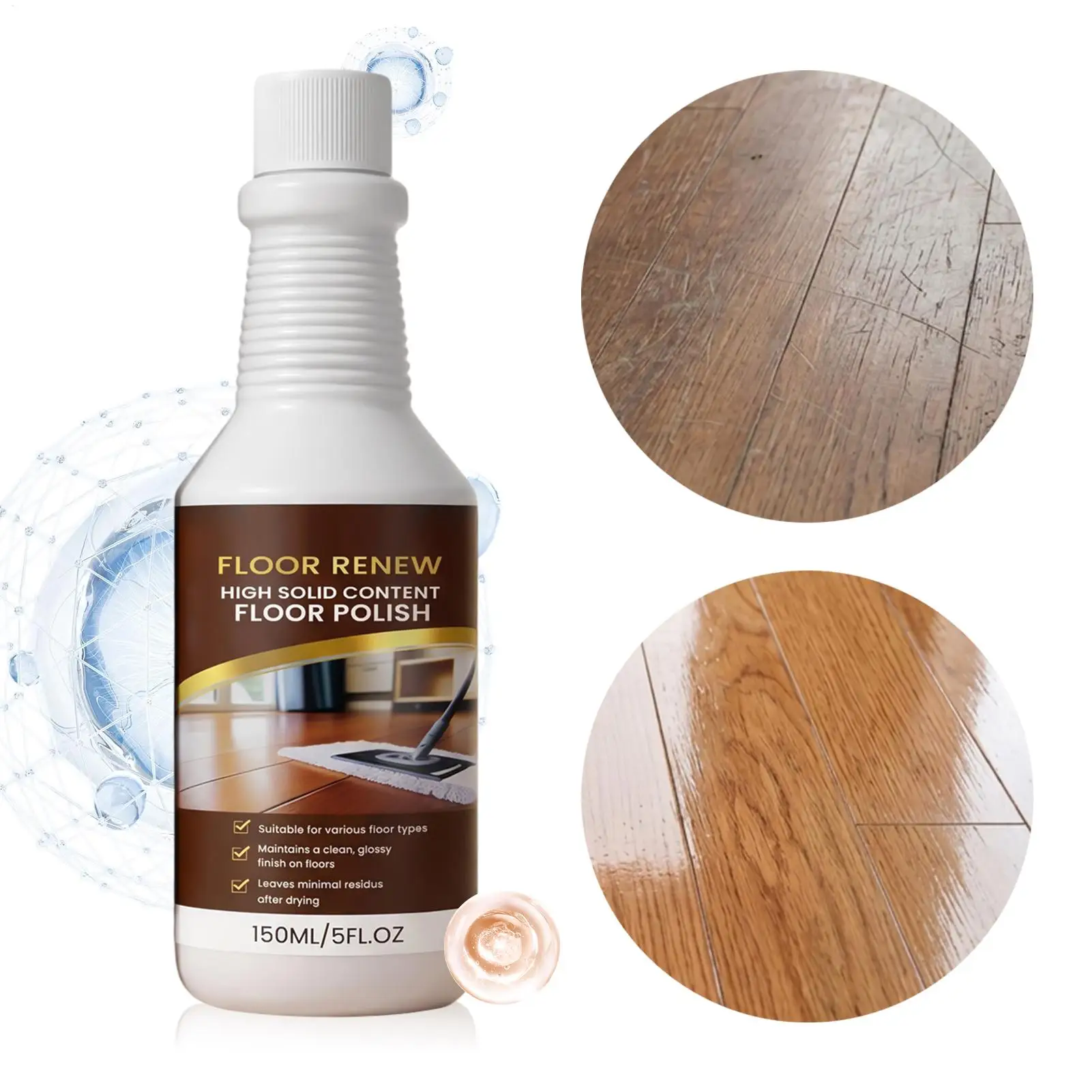 150ml Floor repair polishing agent glossy wood floor composite floor floor polishing agent can restore the luster of the floor