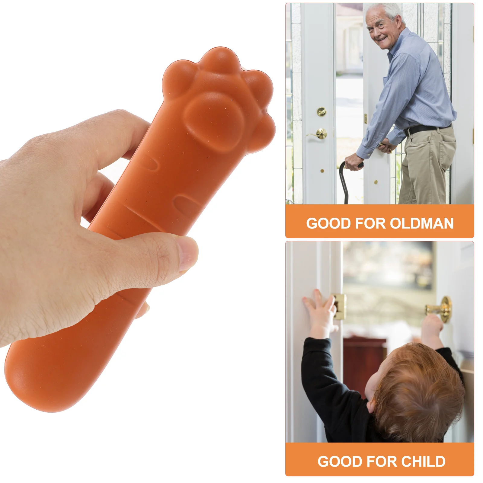 

2Pcs Door Protective Silicone Safety Protective Sleeve For Door Handle Sleeve Anti Collision Guard Bedroom Kitchen