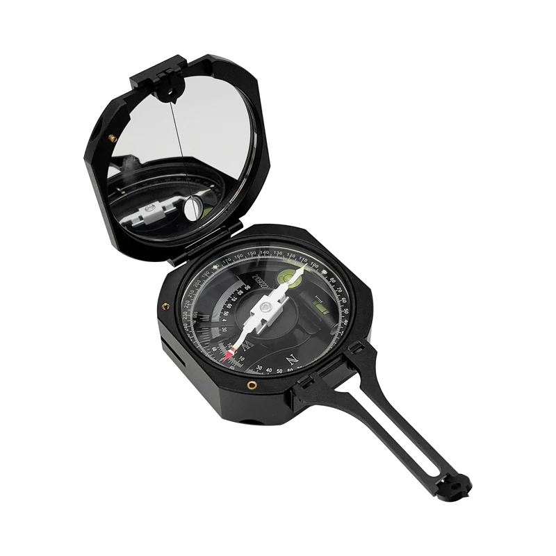 Lanson DQL-8 Aluminum Alloy Black Geology Compass with Surveying Accuracy for Tourism Surveying