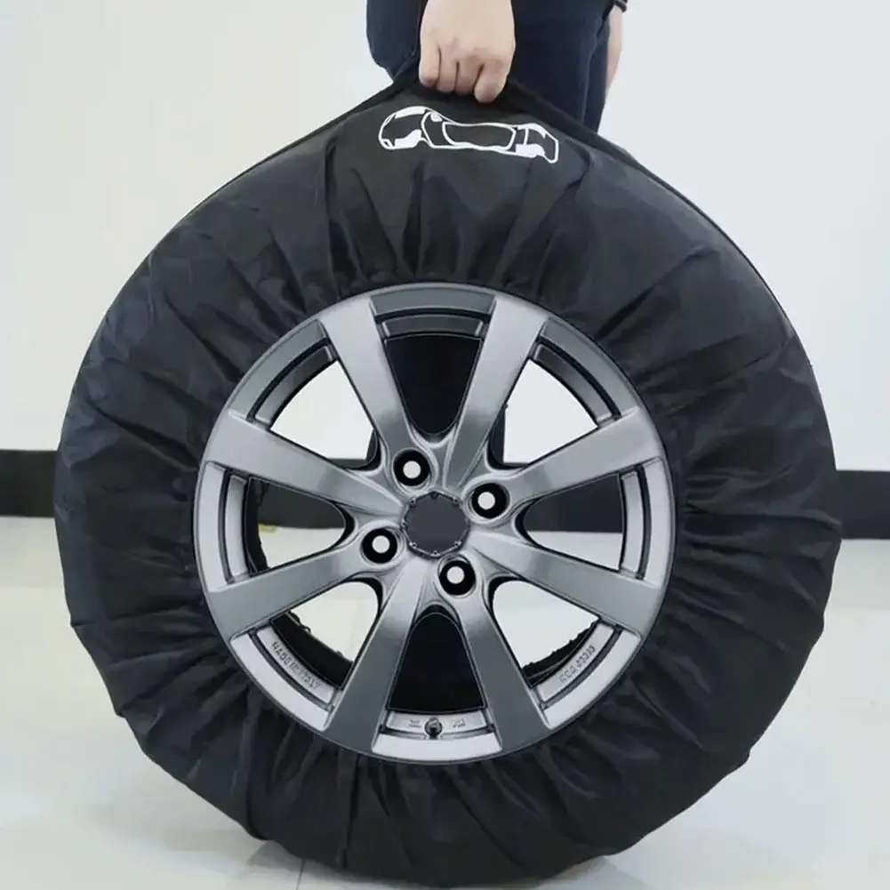 1PCS Car Spare Tire Cover Case Polyester Auto Wheel Tire Storage Bags Vehicle Tyre Accessories Dust-proof Protector Styling